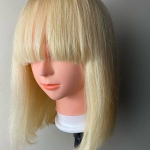 613 Blonde Human Hair Wigs/Bang